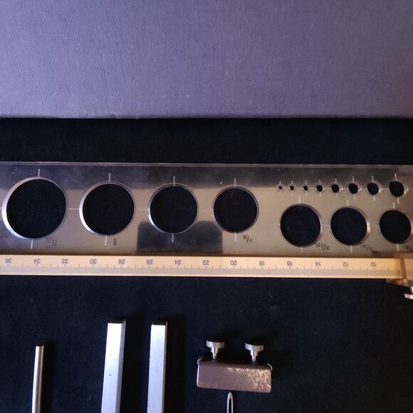 Vintage Tacro Circle Drafting Beam Instrument Tool Set 40" Divided in 40th Italy - Picture 8 of 10